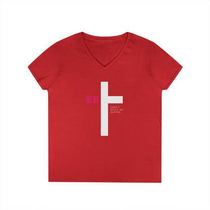 They Will Profit While We Suffer | Women’s V-Neck T-Shirt | Sizes S To 3XL