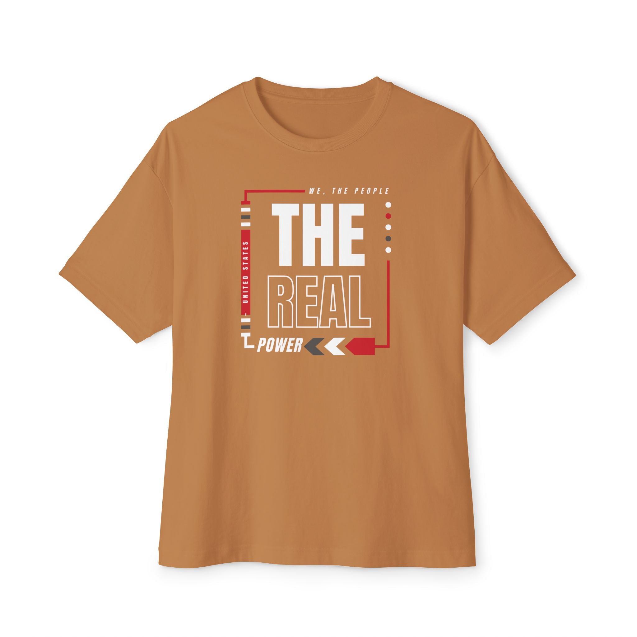 We, The People: The Real Power | Men's Oversized Boxy T-Shirt | Sizes Up To 3XL