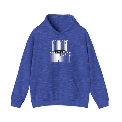 Courage Over Compliance | Men's Heavy Blend Hoodie | Sizes Up To 5XL