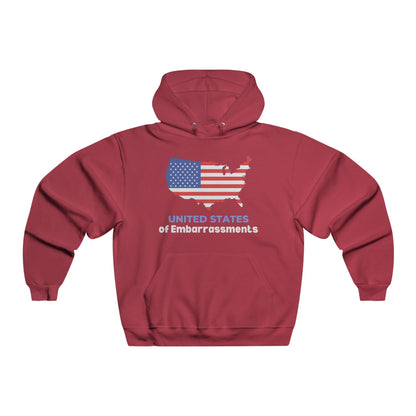 United States of Embarrassments | Men's Luxurious Hooded Sweatshirt | Sizes Up To 5XL