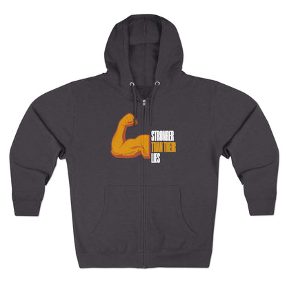 Stronger Than Their Lies | Men's Zip Up Hoodie | Sizes Up To 3XL