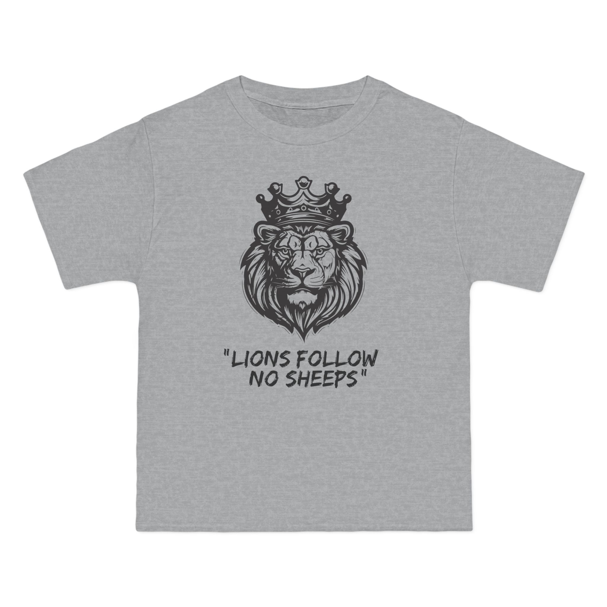 "Lions Follow No Sheeps" | Men's 100% Cotton Short-Sleeve T-Shirt | Sizes Up To 6XL