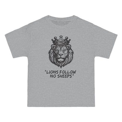 "Lions Follow No Sheeps" | Men's 100% Cotton Short-Sleeve T-Shirt | Sizes Up To 6XL
