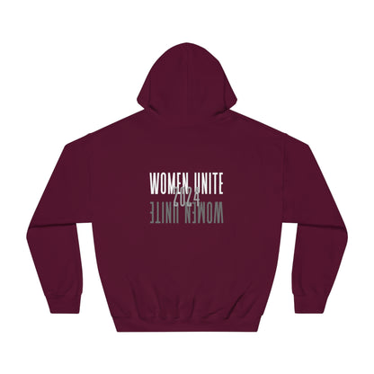 Unisex DryBlend® Hooded Sweatshirt | ROEVEMBER when we win (front) Women Unite (back) | 7 colors 6 sizes