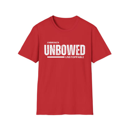 'Unbroken Unbowed Unstoppable' | Men's 100% USA Cotton Softstyle T-shirt | Sizes Up To 5XL