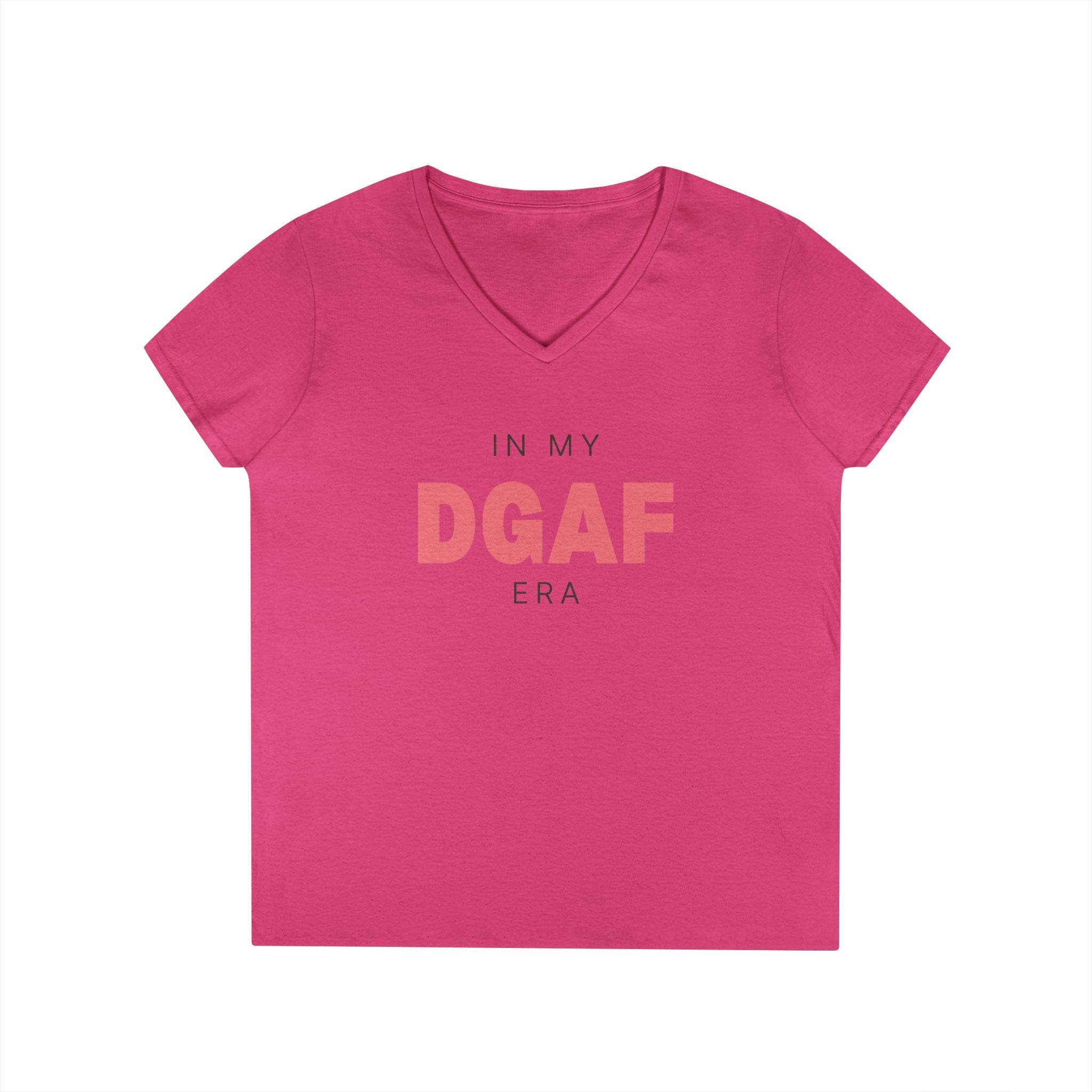 In My DGAF Era | Ladies' 100% Cotton V-Neck T-Shirt | Sizes Up To 3XL