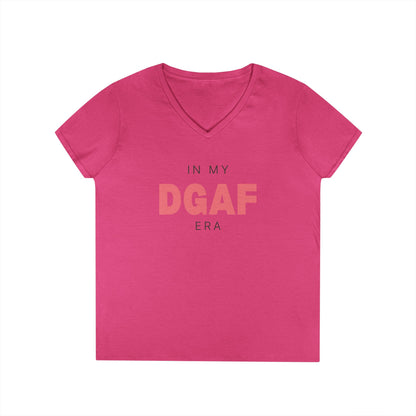 In My DGAF Era | Ladies' 100% Cotton V-Neck T-Shirt | Sizes Up To 3XL
