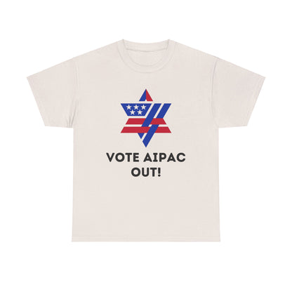 Unisex Heavy Cotton Tee | Vote AIPAC OUT!