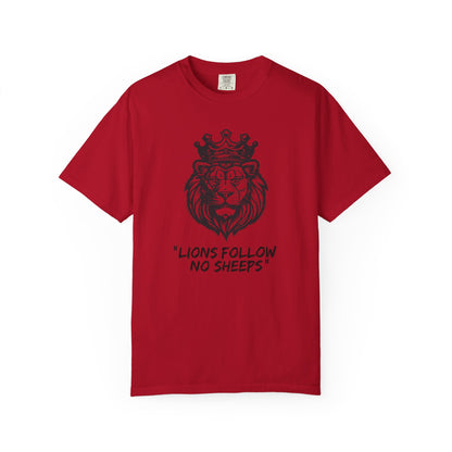 Lions Follow No Sheeps | Men's 100% USA Cotton | Sizes Up To 4XL