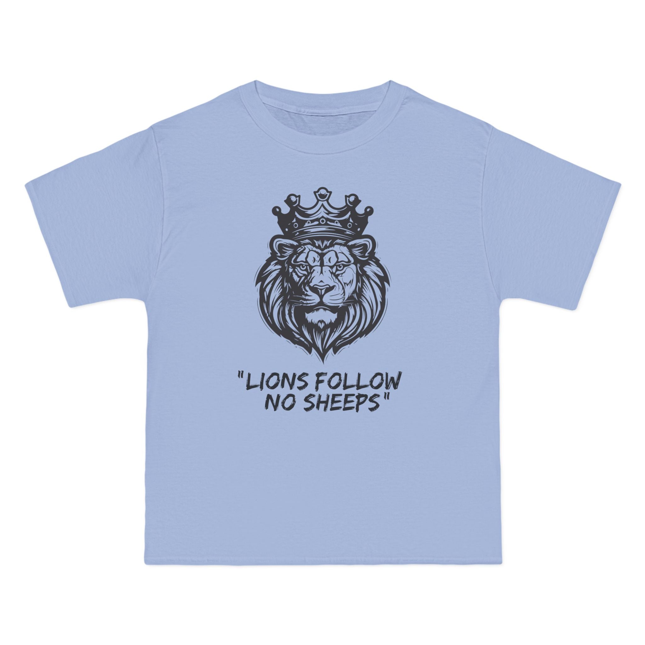 "Lions Follow No Sheeps" | Men's 100% Cotton Short-Sleeve T-Shirt | Sizes Up To 6XL
