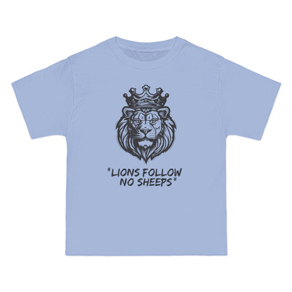 "Lions Follow No Sheeps" | Men's 100% Cotton Short-Sleeve T-Shirt | Sizes Up To 6XL