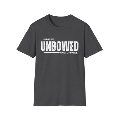 'Unbroken Unbowed Unstoppable' | Men's 100% USA Cotton Softstyle T-shirt | Sizes Up To 5XL