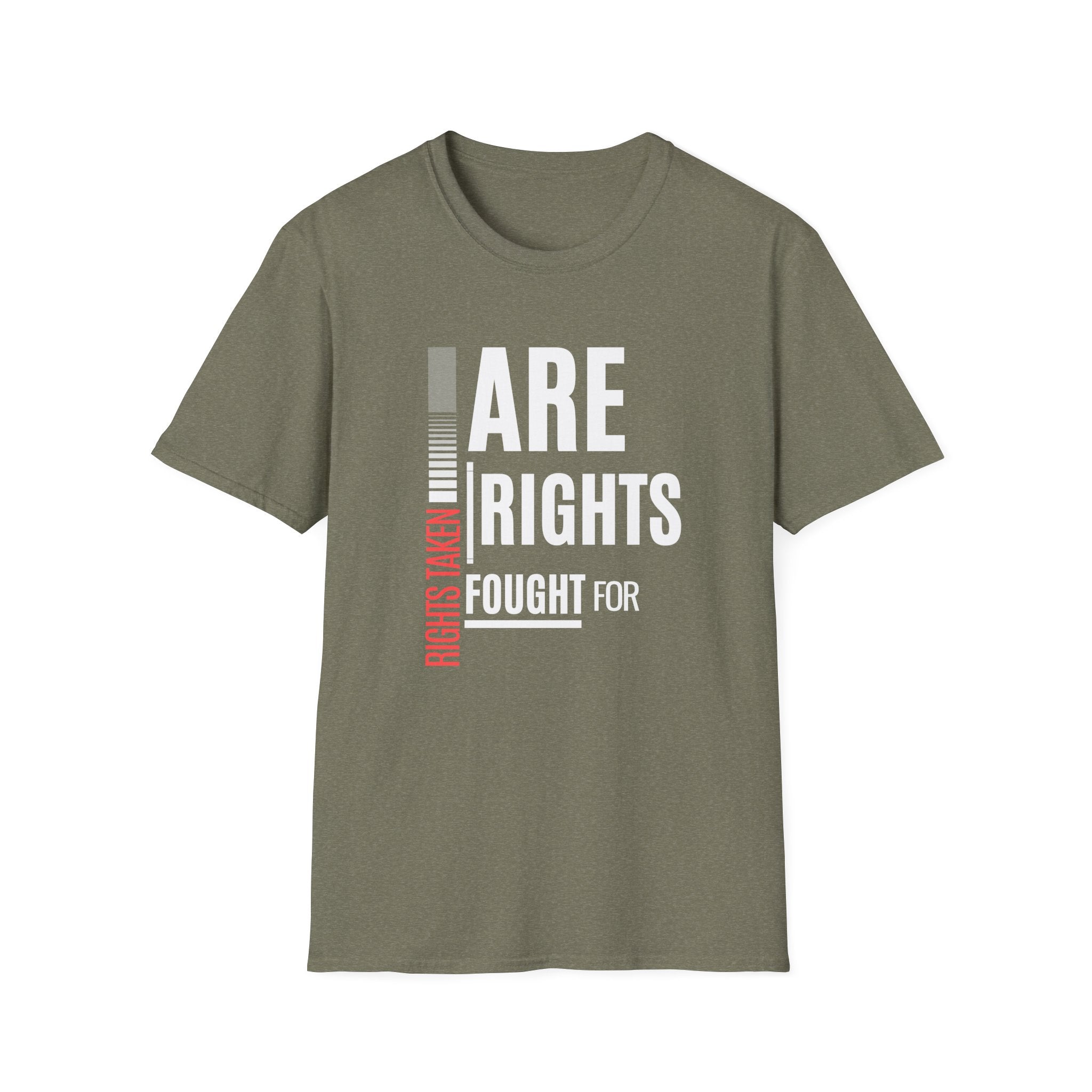 Rights Taken Are Rights Fought For | Men’s 100% Cotton T-Shirt | Sizes XS to 5XL