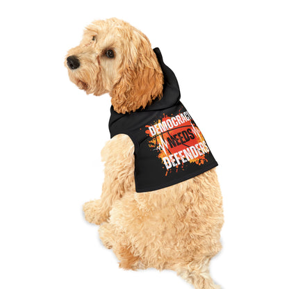 Democracy Needs Defenders | Pet Ultra-Soft Hoodie | Sizes From XXS to 2XL