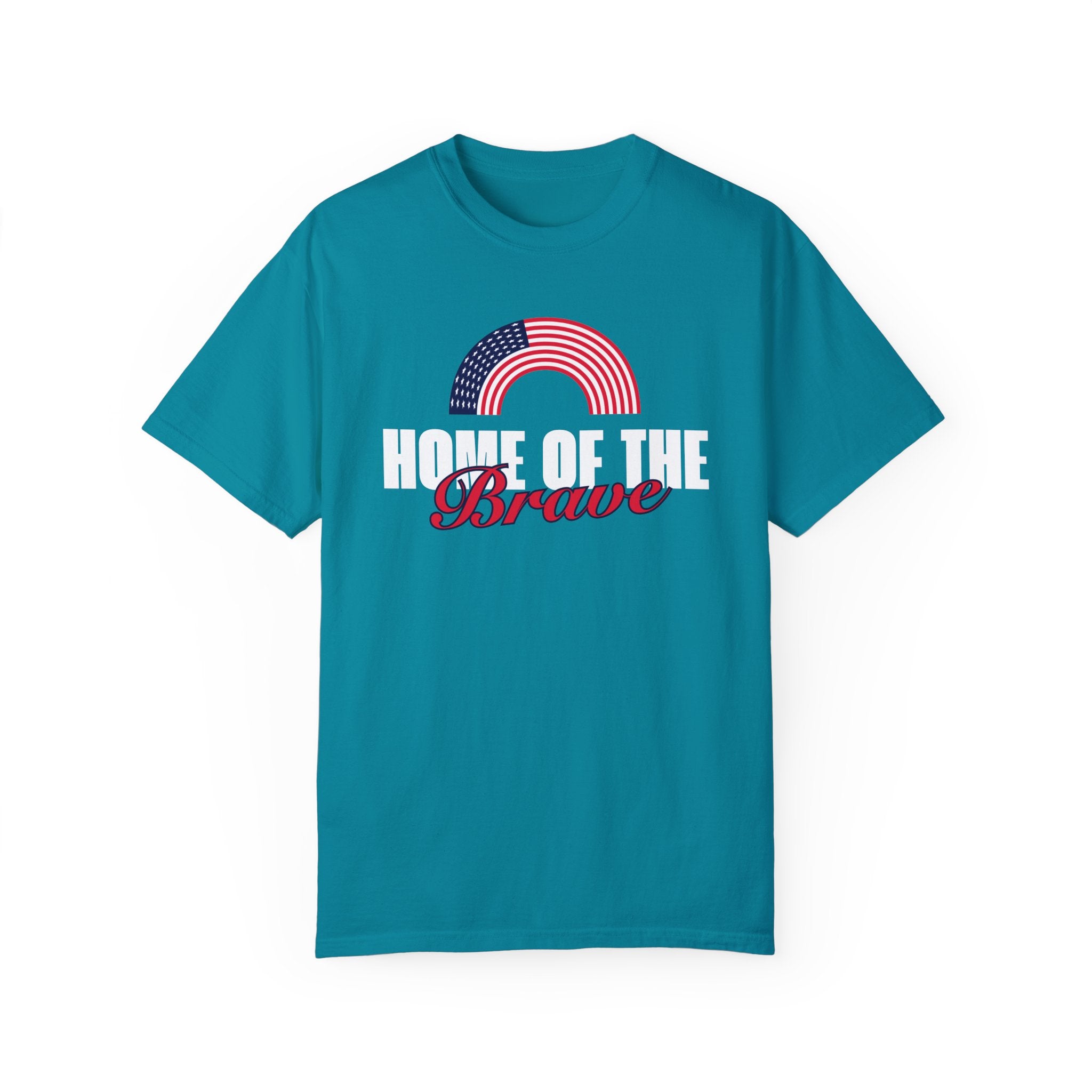 Home of the Brave | Men's 100% USA Cotton Garment-Dyed T-Shirt | Sizes Up To 4XL