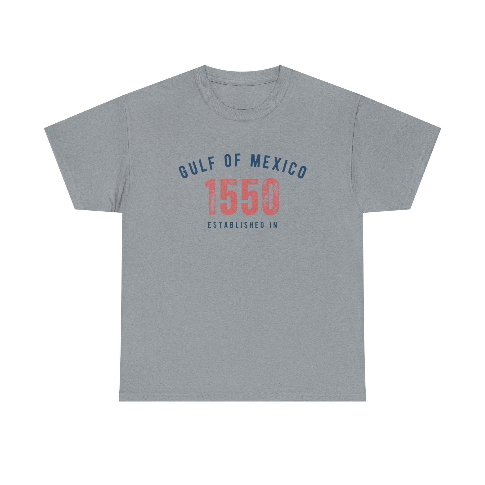 Gulf of Mexico - Established 1550 | Women's Heavy 100% USA Cotton T-Shirt | Sizes Up To 5XL