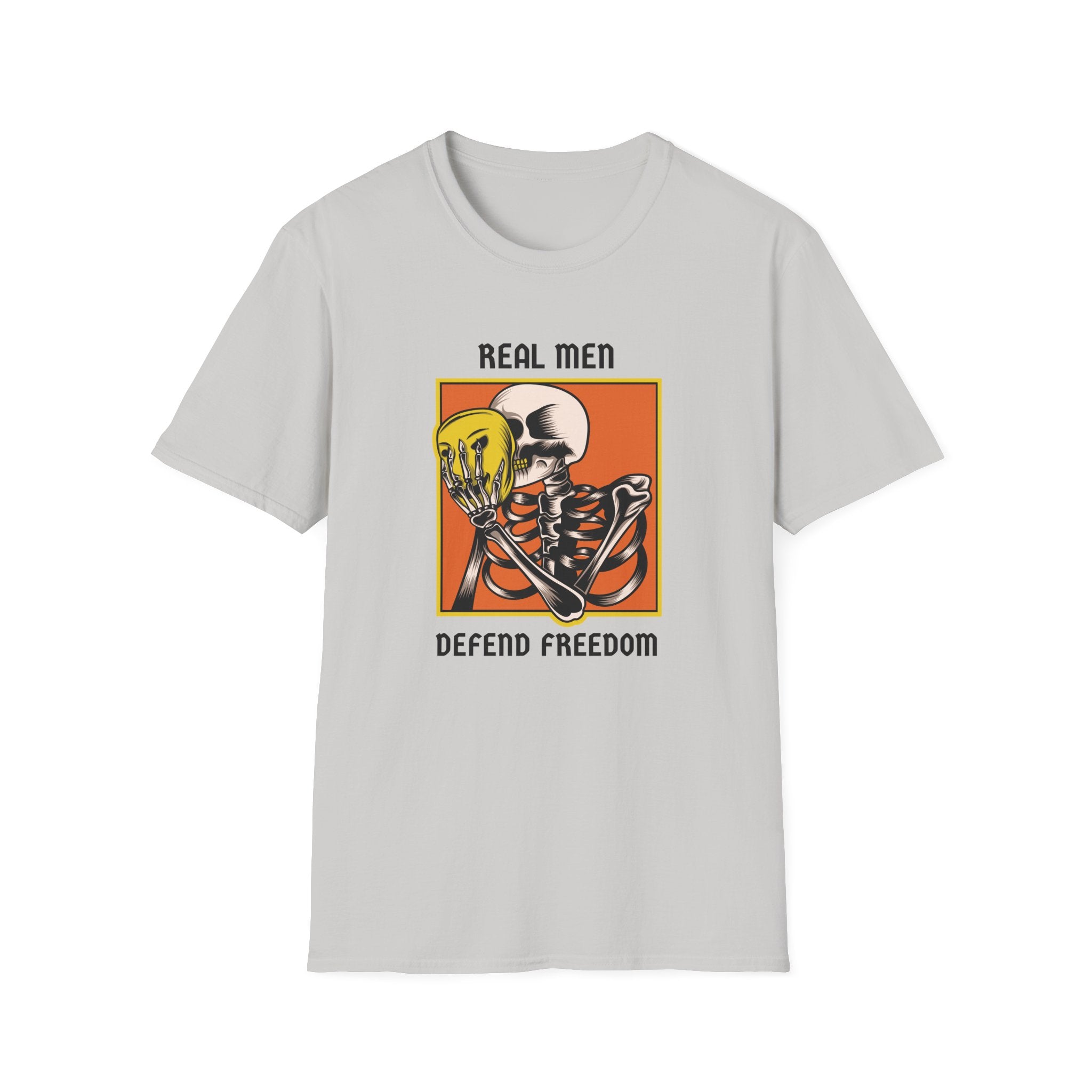 Real Men Defend Freedom | Men's 100% Cotton T-Shirt | Sizes Up To 5XL