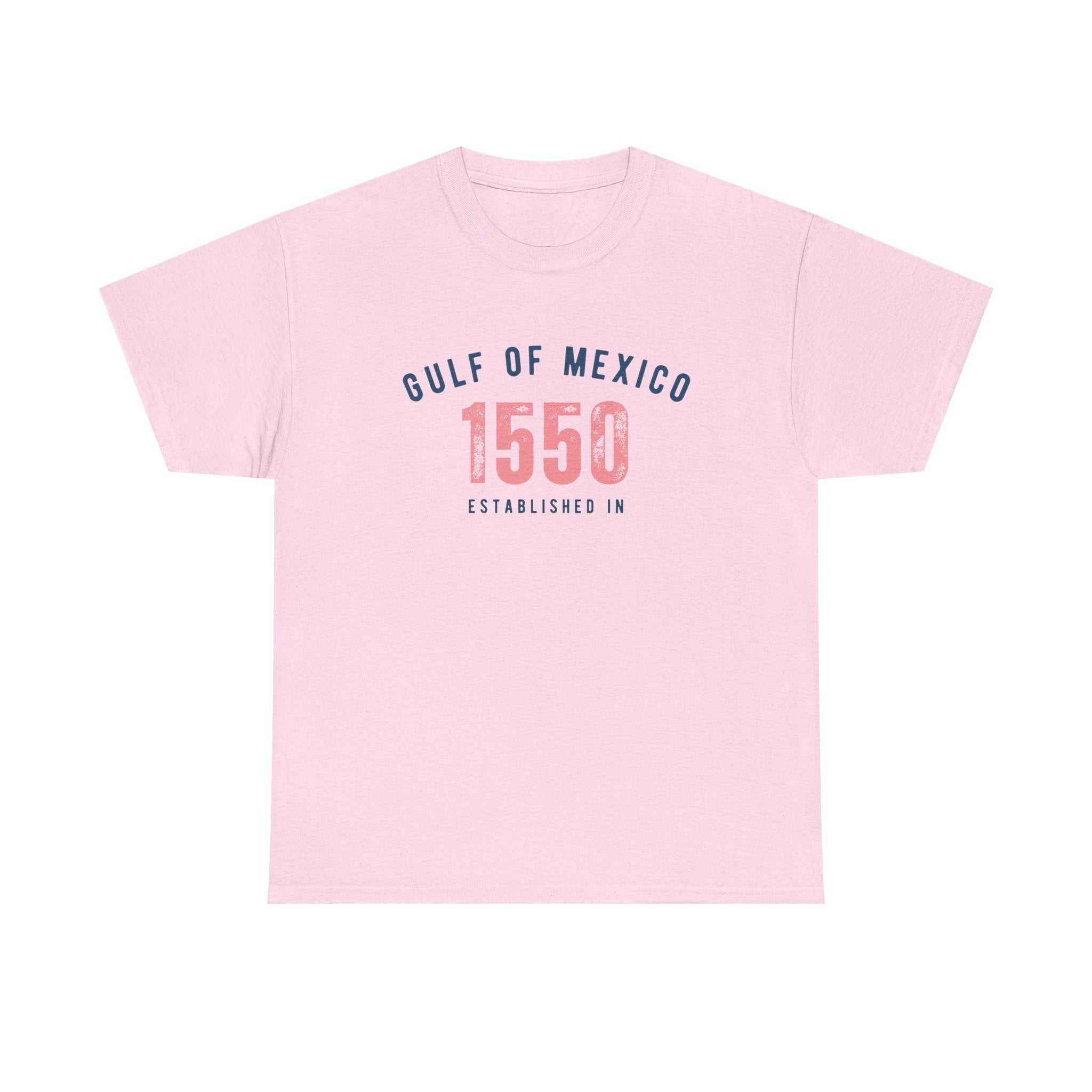 Gulf of Mexico - Established 1550 | Women's Heavy 100% USA Cotton T-Shirt | Sizes Up To 5XL
