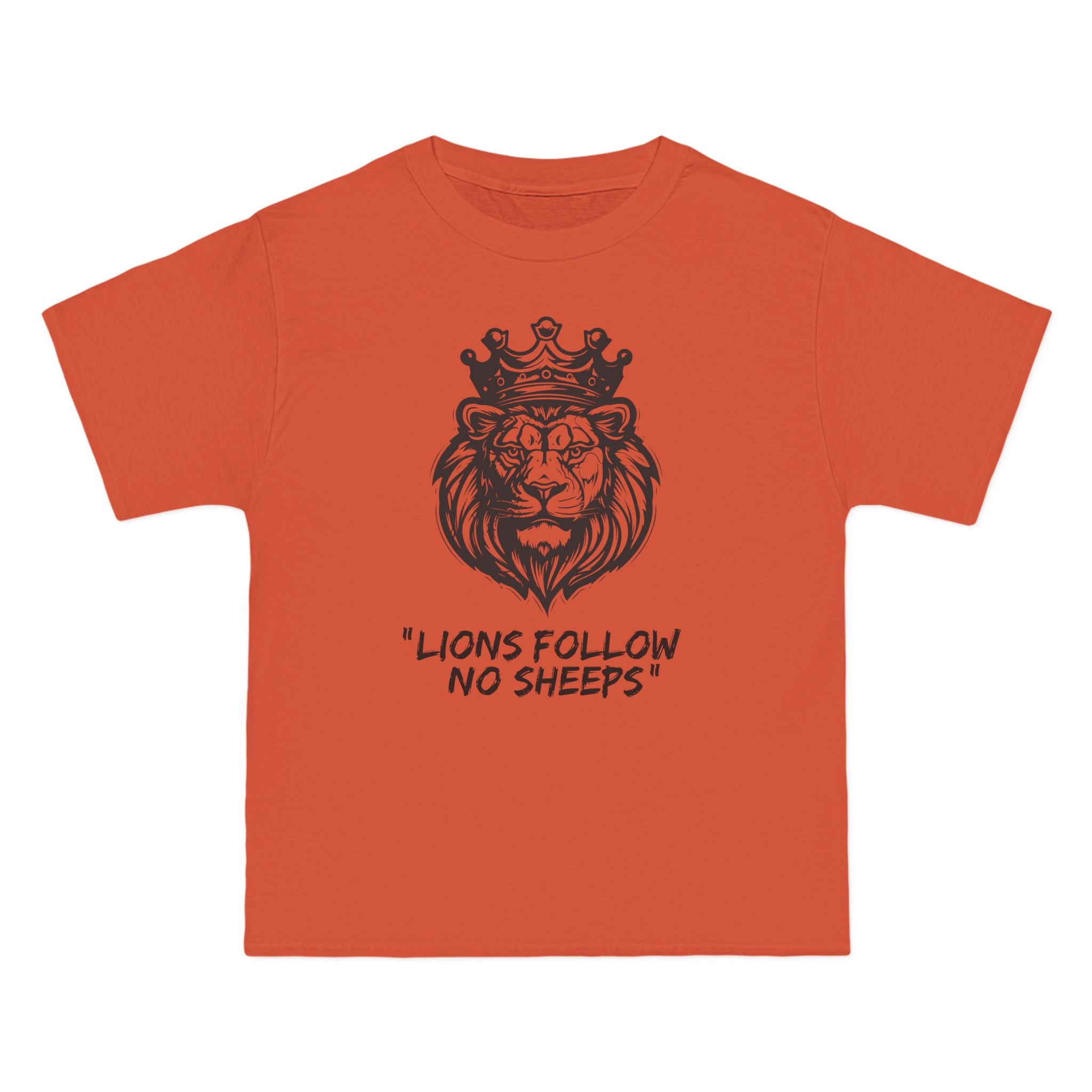 "Lions Follow No Sheeps" | Men's 100% Cotton Short-Sleeve T-Shirt | Sizes Up To 6XL
