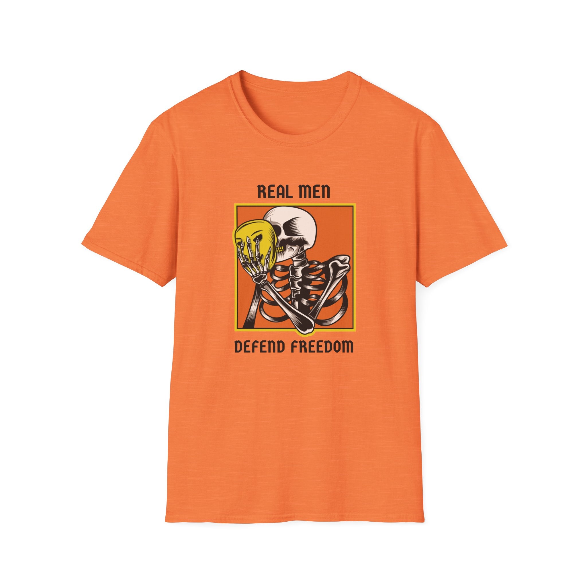 Real Men Defend Freedom | Men's 100% Cotton T-Shirt | Sizes Up To 5XL