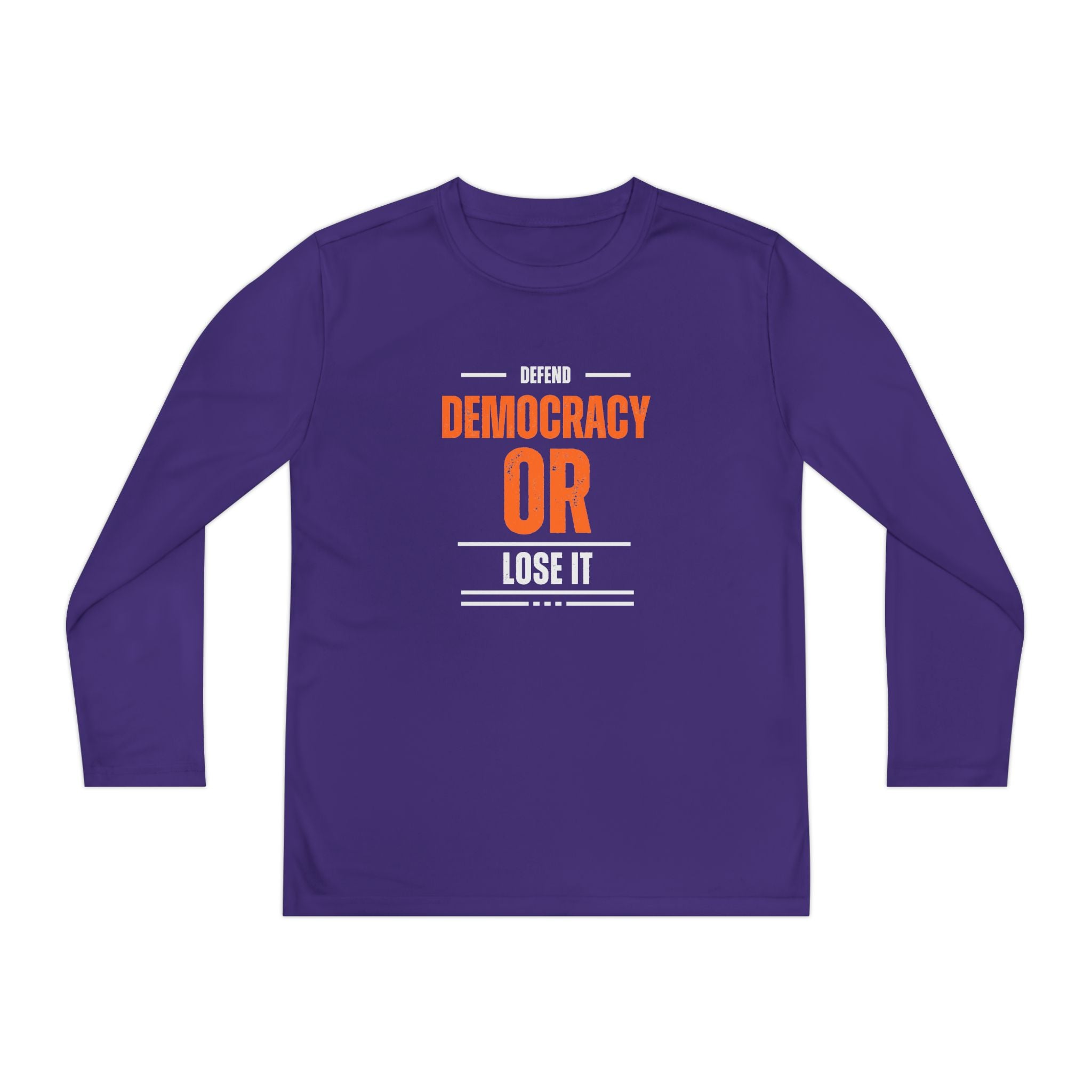 Defend Democracy or Lose It | Youth Long Sleeve Tee | Sizes Up To XL