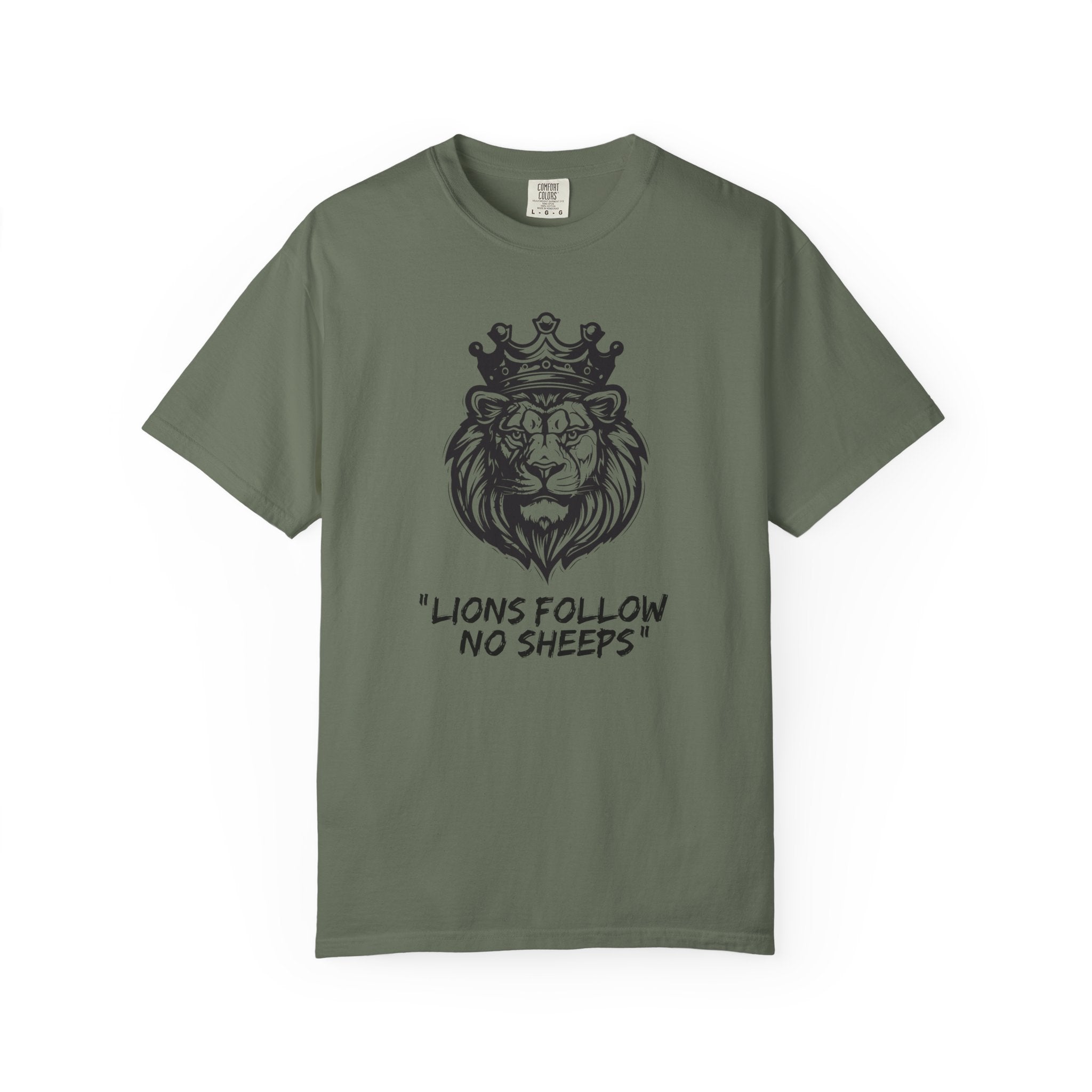 Lions Follow No Sheeps | Men's 100% USA Cotton | Sizes Up To 4XL