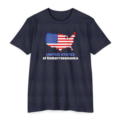 United States of Embarrassments | Men's CVC Jersey T-Shirt | Sizes Up To 4XL