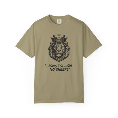 Lions Follow No Sheeps | Men's 100% USA Cotton | Sizes Up To 4XL