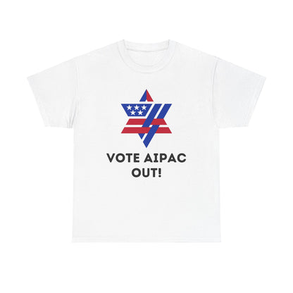 Unisex Heavy Cotton Tee | Vote AIPAC OUT!