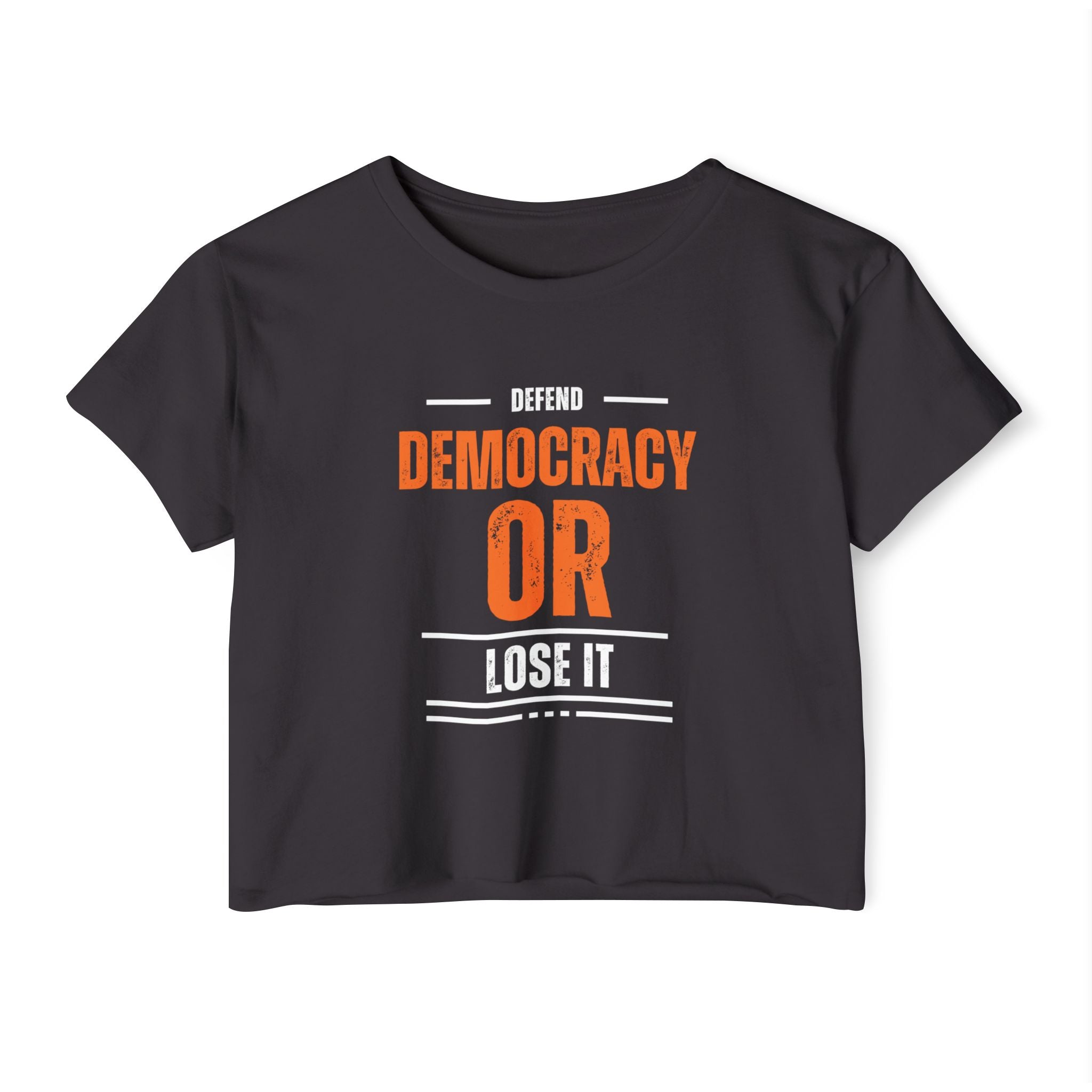 Defend Democracy or Lose It | Women's Ultra-Light Crop Top | Sizes Up To 2XL