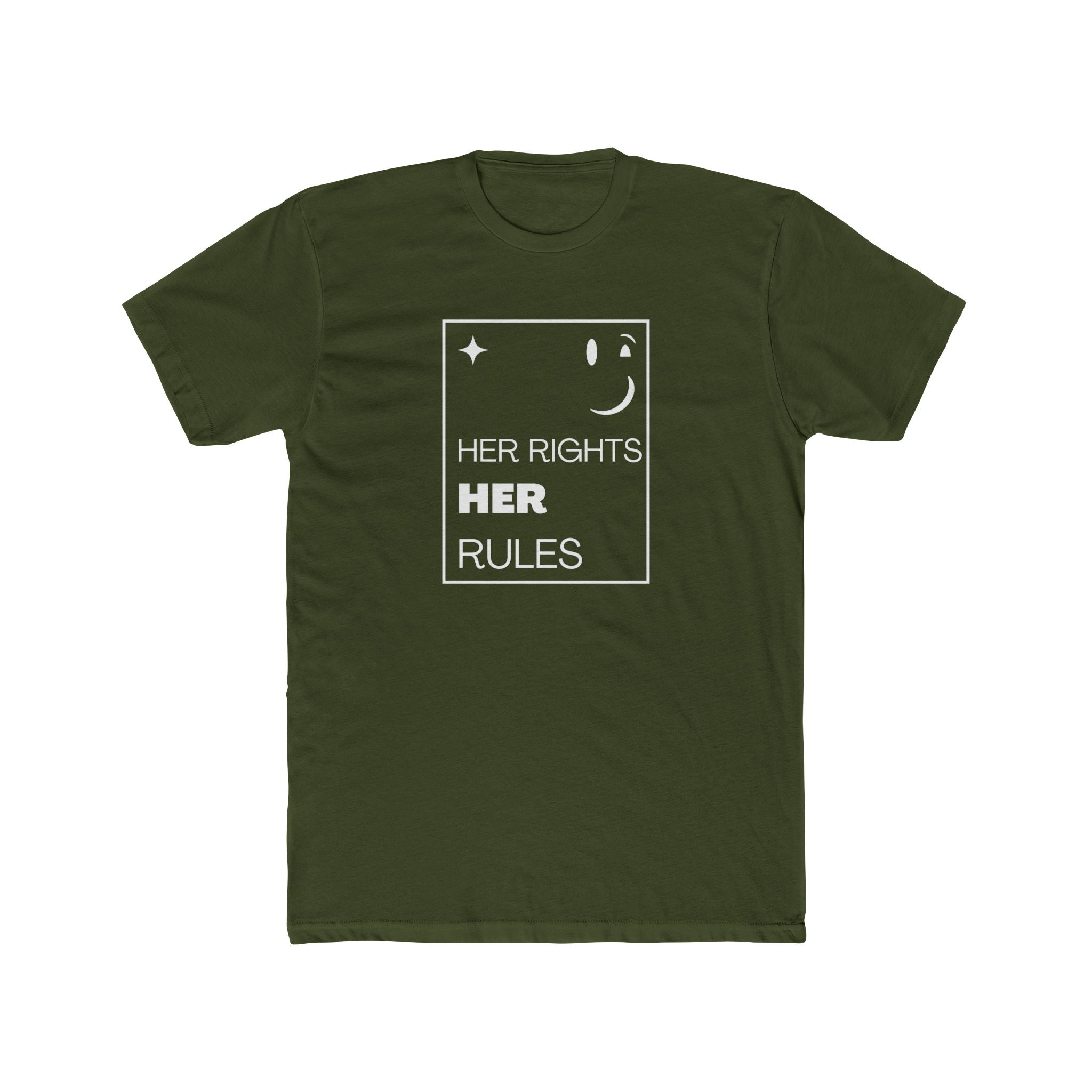 Her Rights, Her Rules | Men's 100% Cotton Crew T-Shirt | Sizes Up To 5XL
