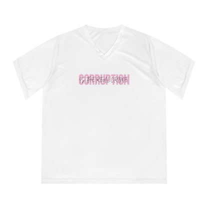 Corruption is the Real Crime | Women's Performance V-Neck T-Shirt | Sizes Up To 2XL
