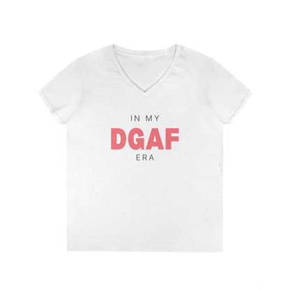 In My DGAF Era | Ladies' 100% Cotton V-Neck T-Shirt | Sizes Up To 3XL