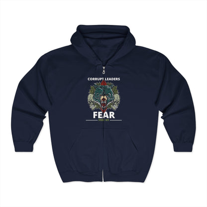Corrupt Leaders Fear Strong Men |  Men’s Zip Heavy Blend™ Hoodie | Sizes Up To 3XL