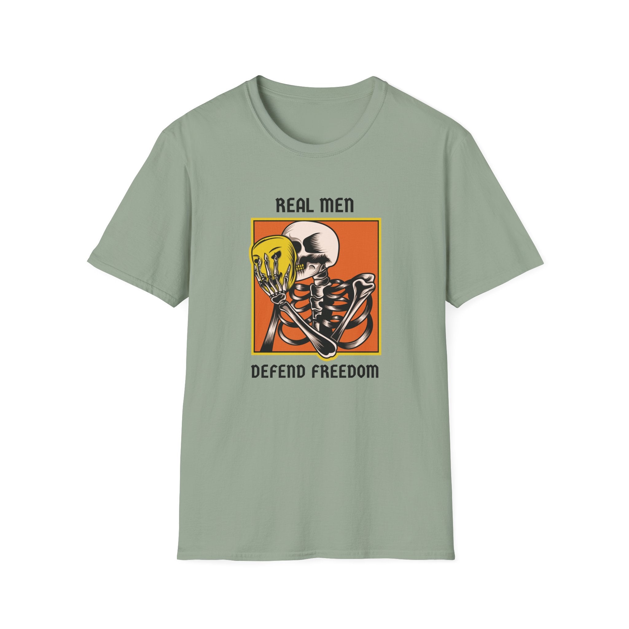 Real Men Defend Freedom | Men's 100% Cotton T-Shirt | Sizes Up To 5XL