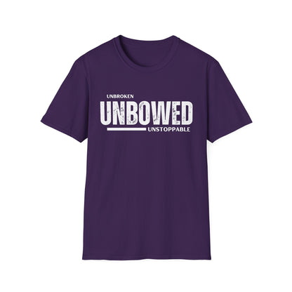 'Unbroken Unbowed Unstoppable' | Men's 100% USA Cotton Softstyle T-shirt | Sizes Up To 5XL