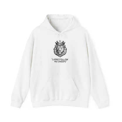 "Lions Follow No Sheeps" | Men's Heavy Blend Hoodie | Sizes Up To 5XL
