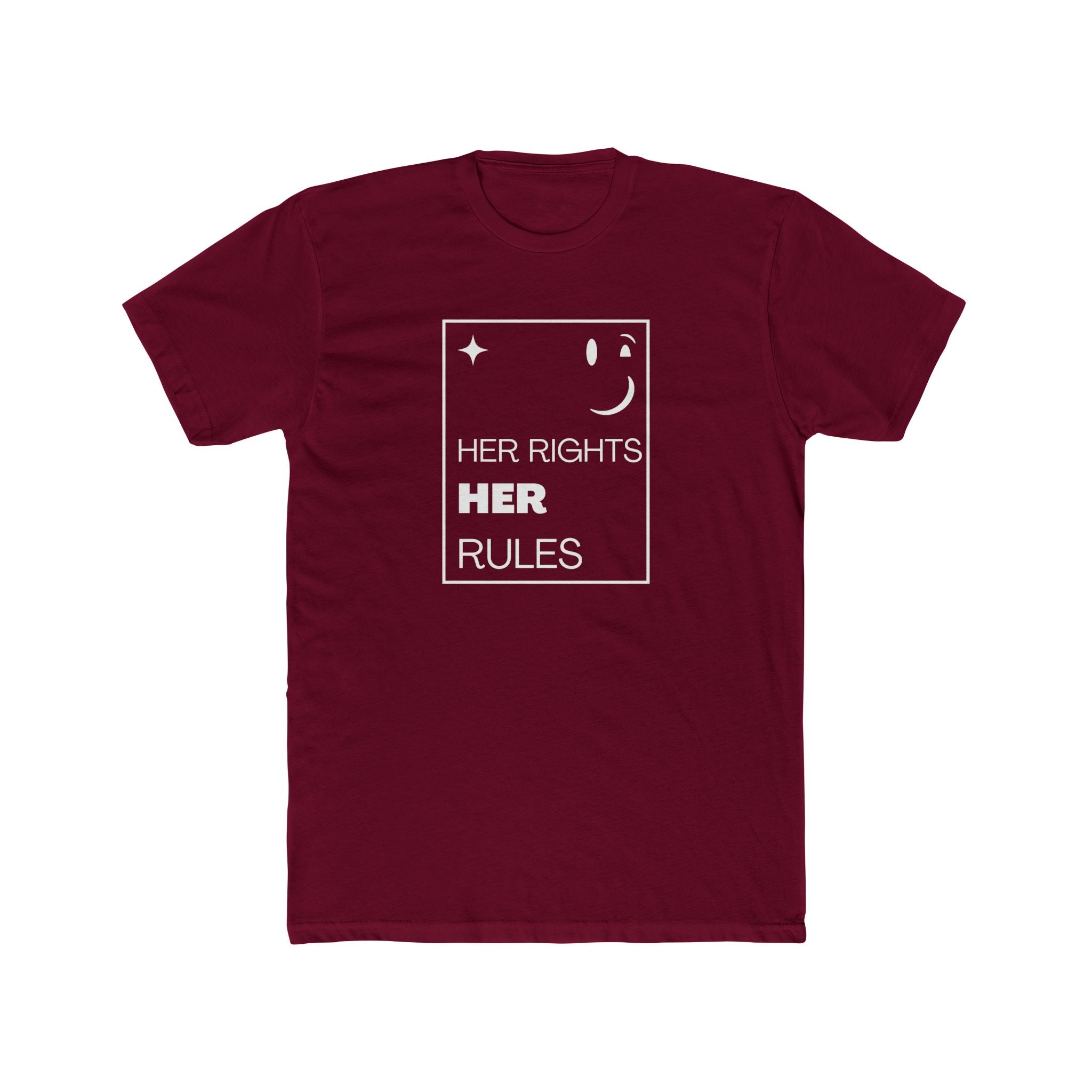 Her Rights, Her Rules | Men's 100% Cotton Crew T-Shirt | Sizes Up To 5XL
