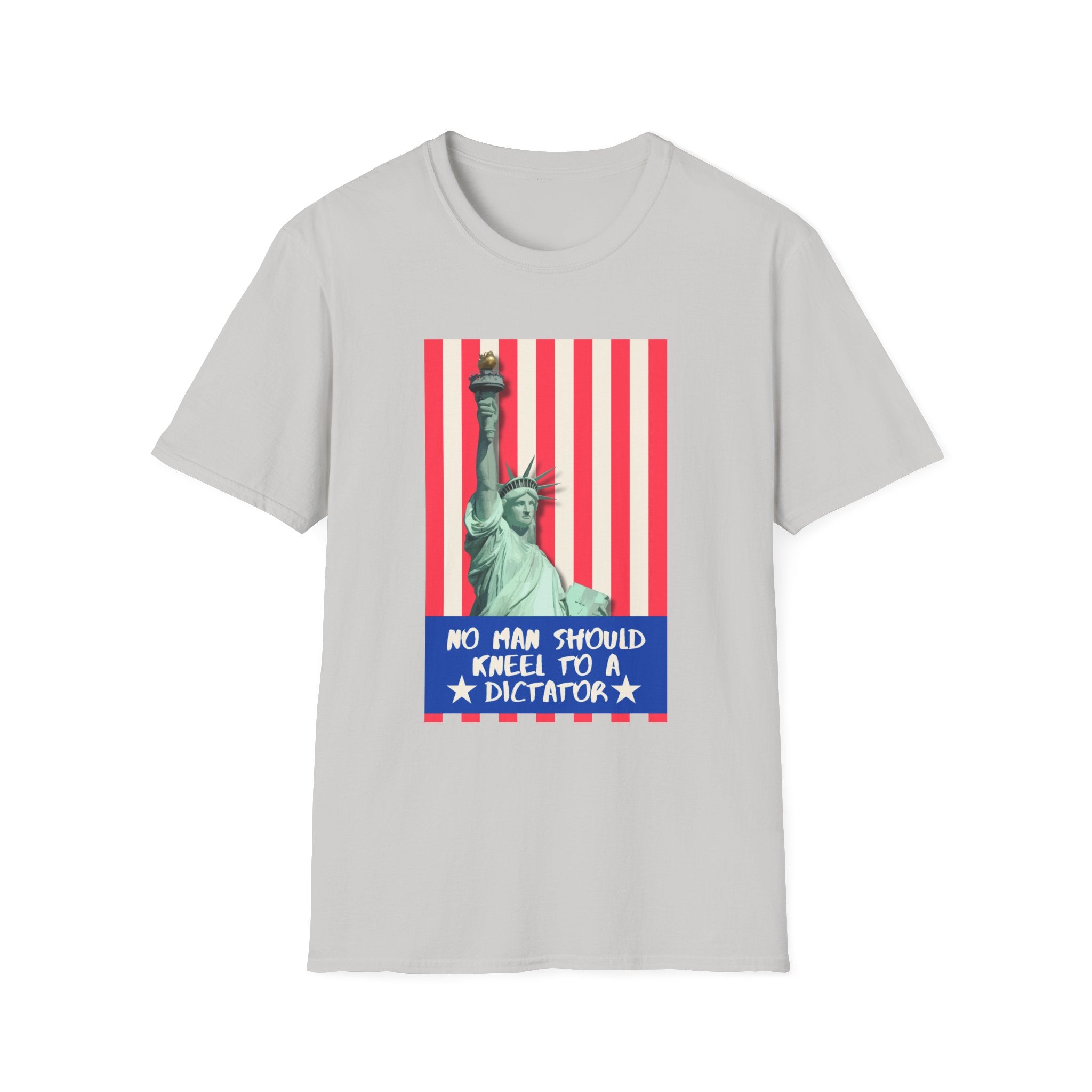 No Man Should Kneel to a Dictator | Men's 100% Cotton T-Shirt | Sizes XS to 5XL