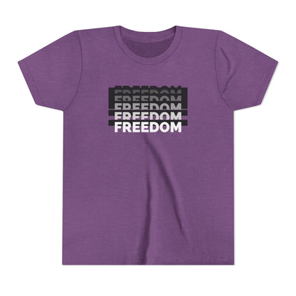 Freedom | Youth Short Sleeve T-Shirt | Raise Voices, Not Followers | Sizes Up To XL