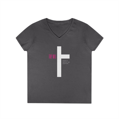 They Will Profit While We Suffer | Women’s V-Neck T-Shirt | Sizes S To 3XL