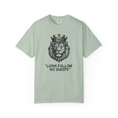 Lions Follow No Sheeps | Men's 100% USA Cotton | Sizes Up To 4XL