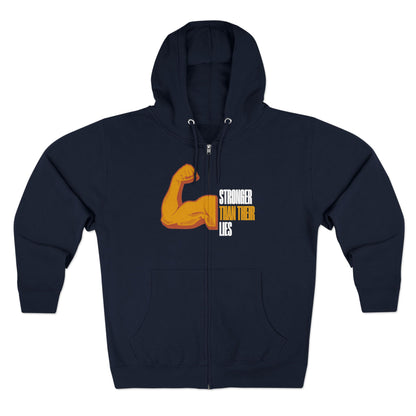 Stronger Than Their Lies | Men's Zip Up Hoodie | Sizes Up To 3XL