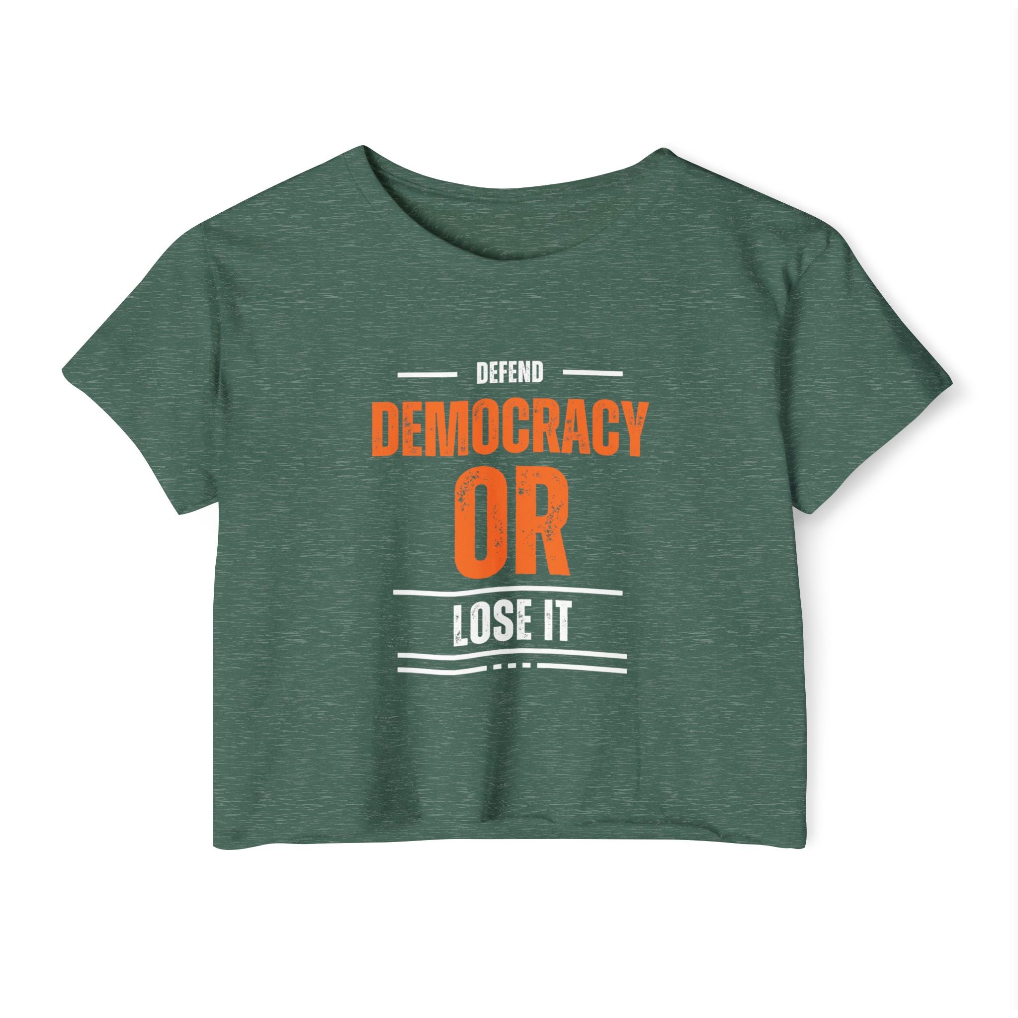 Defend Democracy or Lose It | Women's Ultra-Light Crop Top | Sizes Up To 2XL