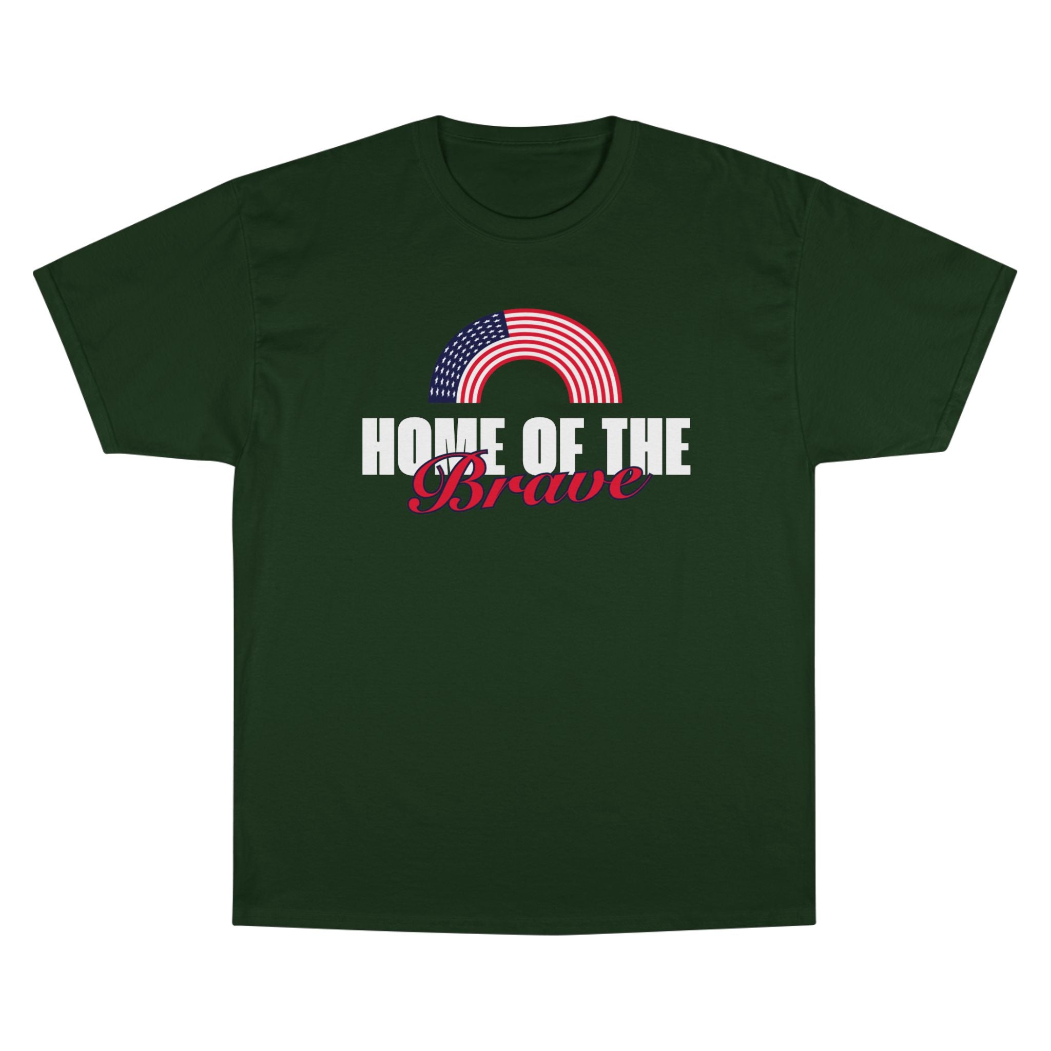 Home of the Brave | Men's Champion®  100% Cotton T-Shirt | Sizes Up To 4XL