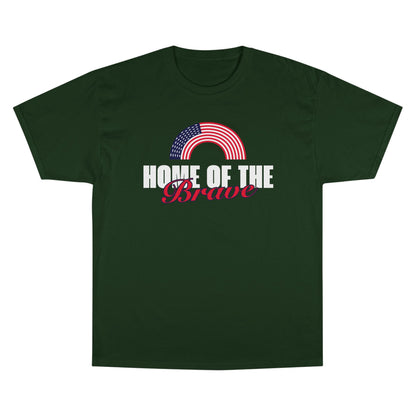 Home of the Brave | Men's Champion®  100% Cotton T-Shirt | Sizes Up To 4XL