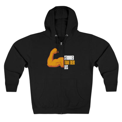 Stronger Than Their Lies | Men's Zip Up Hoodie | Sizes Up To 3XL