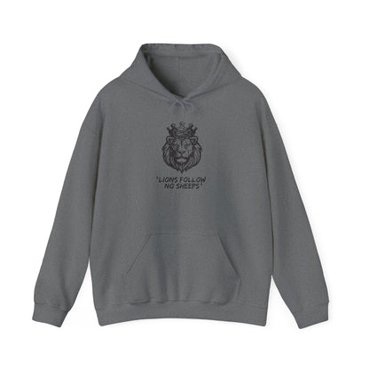 "Lions Follow No Sheeps" | Men's Heavy Blend Hoodie | Sizes Up To 5XL