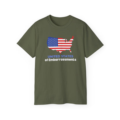 United States of Embarassments | Women's Ulta Cotton T-Shirt | Sizes Up to 5XL