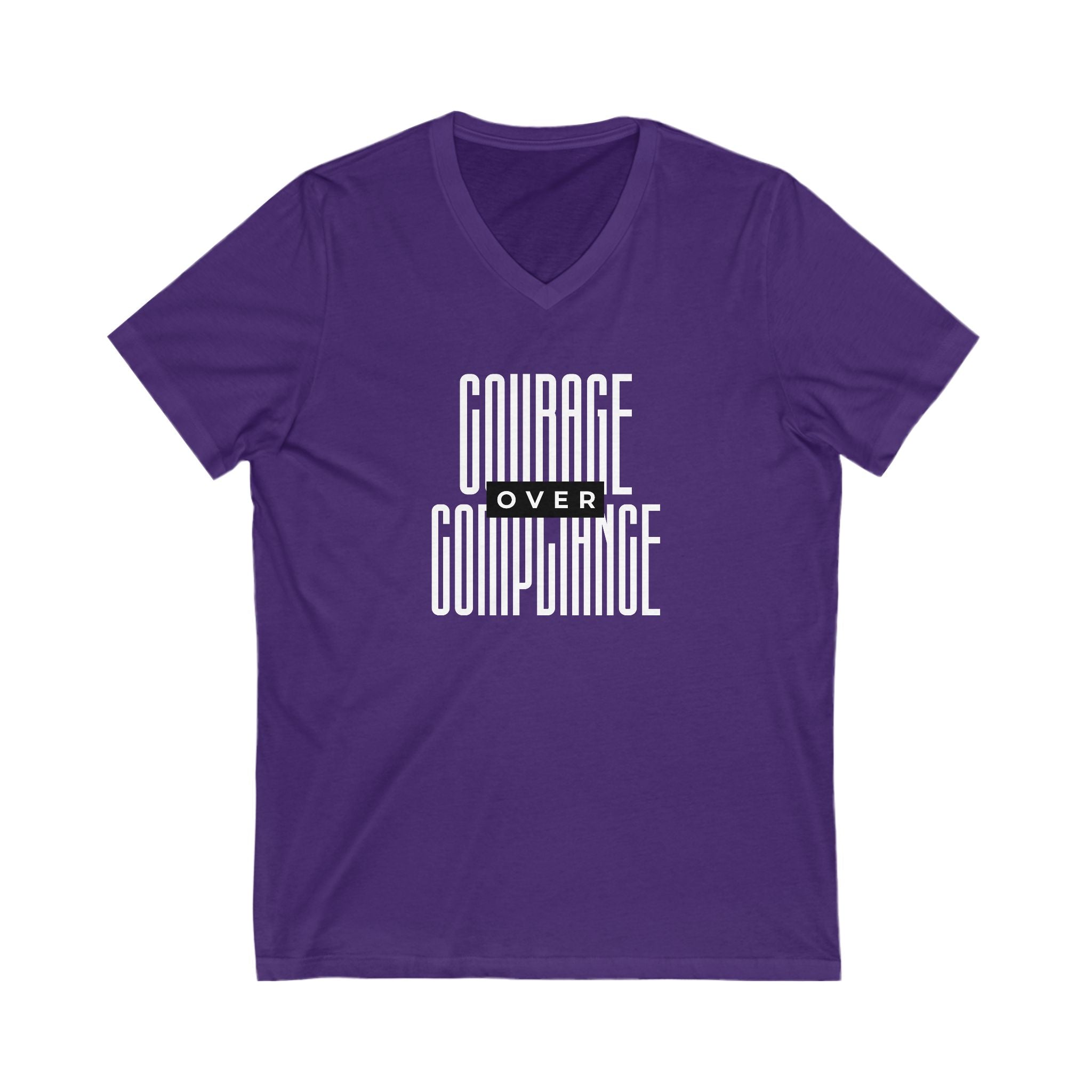 Courage Over Compliance | Men's V-Neck T-Shirt | Sizes Up To 2XL
